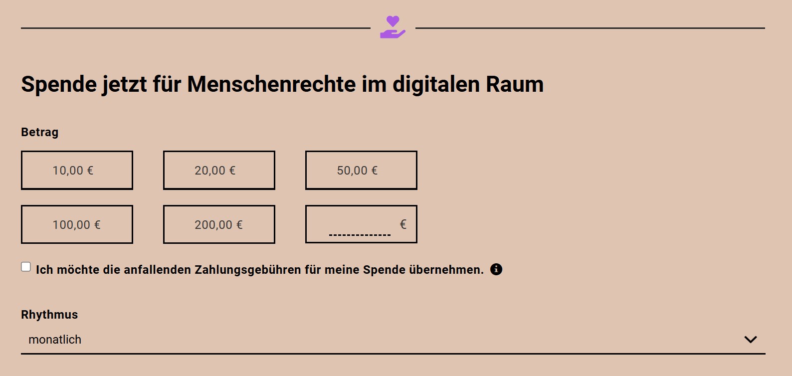 Betragsvorschläge bei HateAid