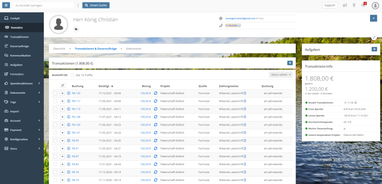 Alles im Blick: Ein gutes Nonprofit-CRM bietet Dir einen perfekten Überblick über Deine Spenden