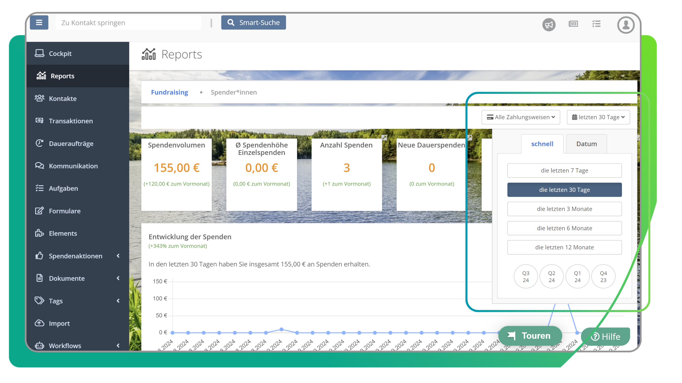 Reports individualisieren mit der FundraisingBox