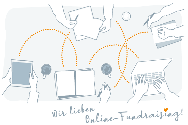 Sinnbild fixpunkt - wir lieben online Fundraising