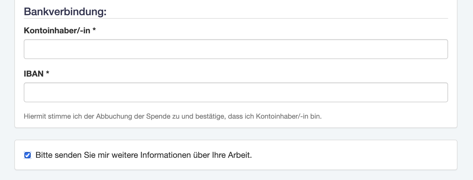 DOI-Checkbox im Spendenformular der FundraisingBox