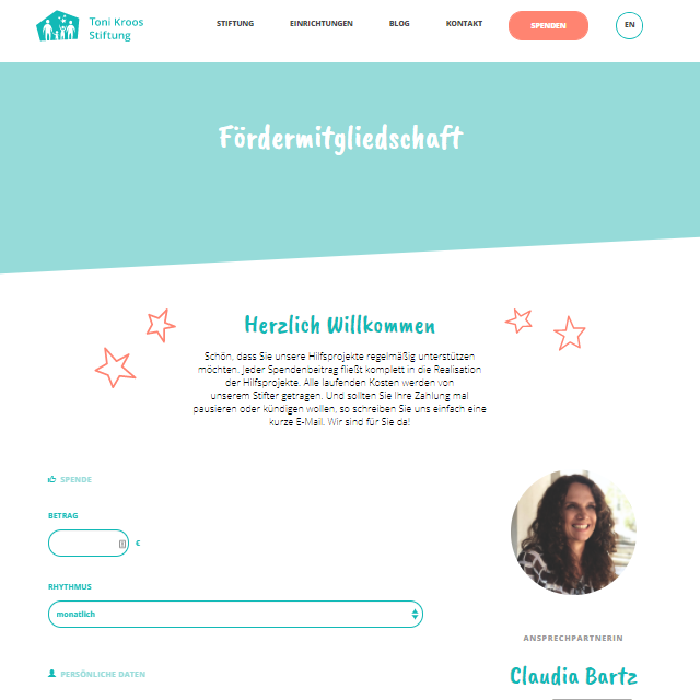 Mit regelmäßigen Spenden die Toni Kroos Stiftung unterstützen