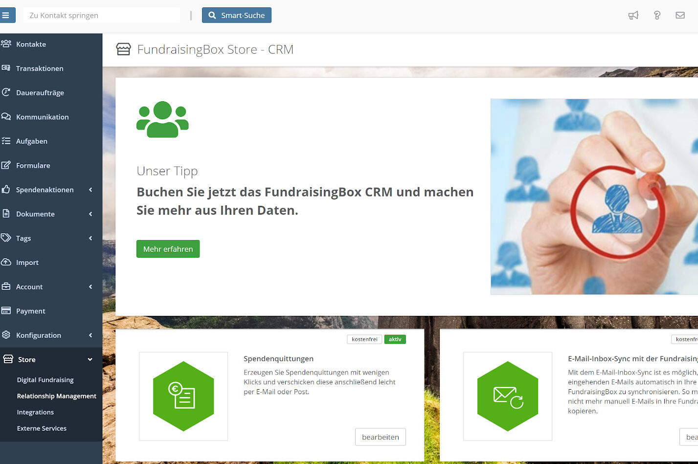 Relationship Management fuer Non Profits von FundraisingBox