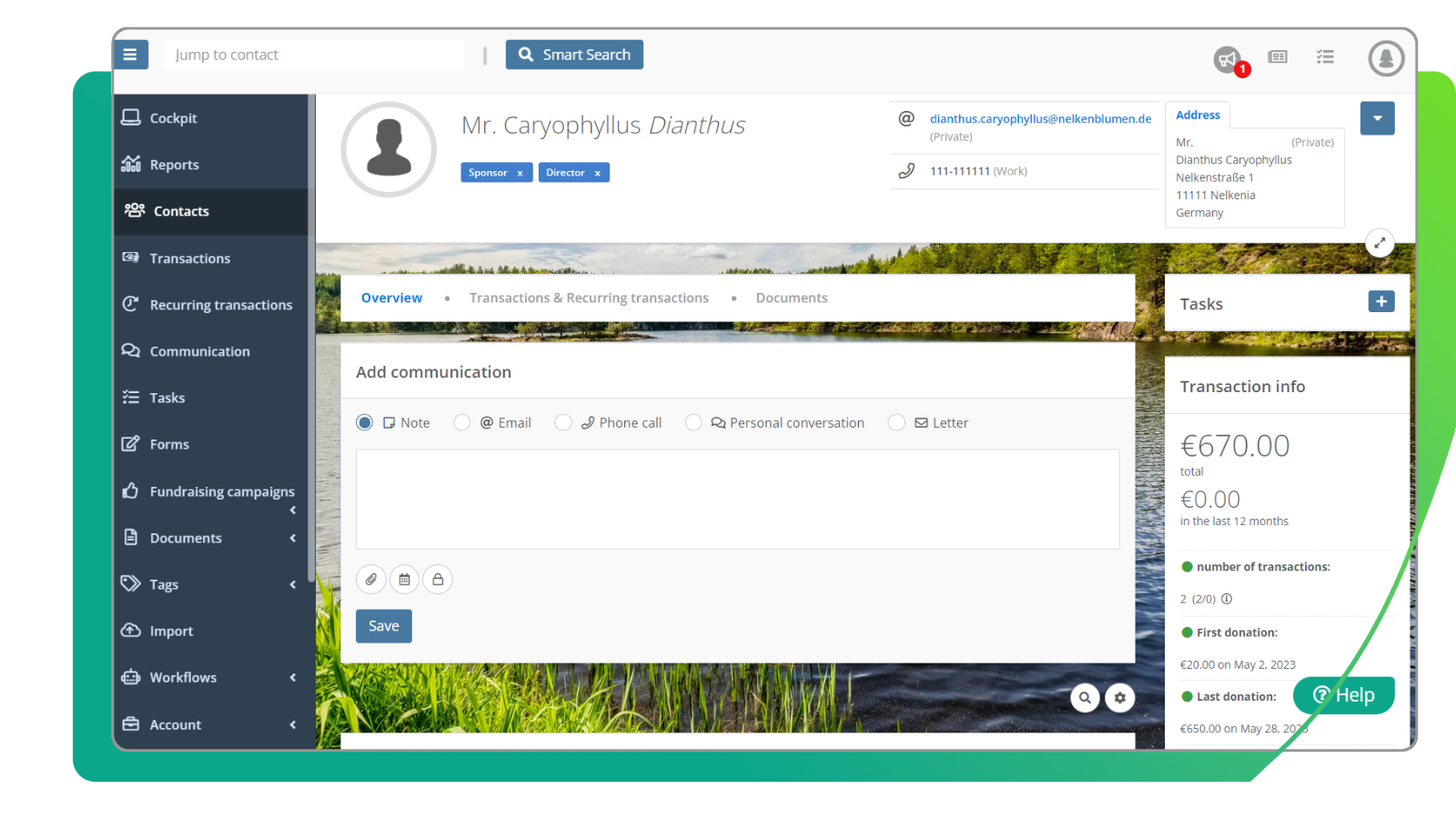 CRM for NGOs manage your contacts easily