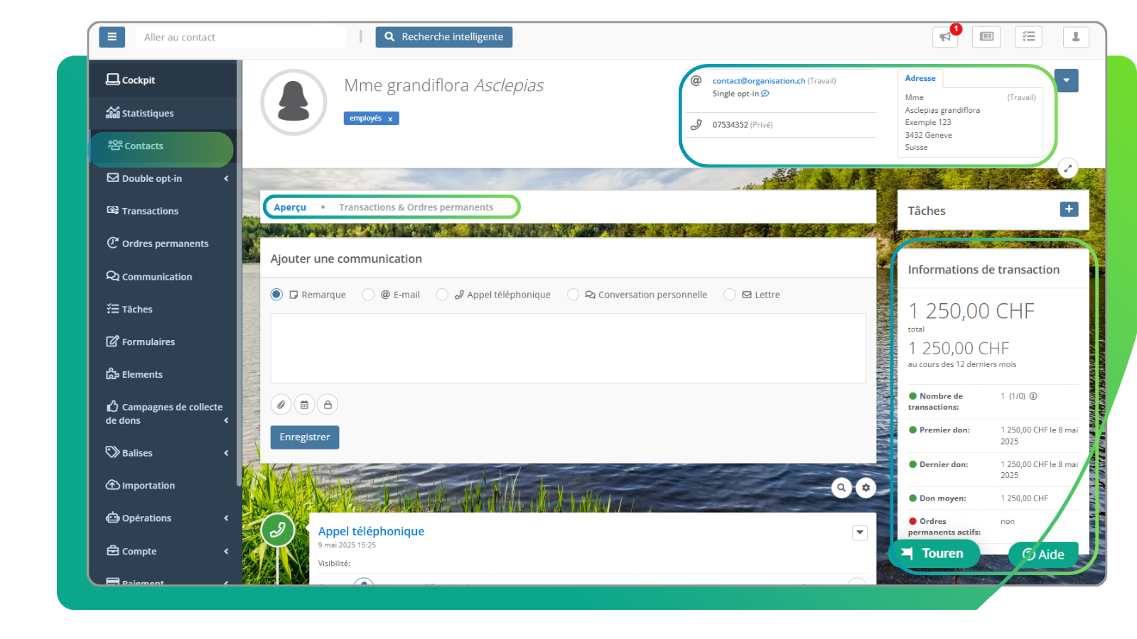 Contact Detail FundraisingBox