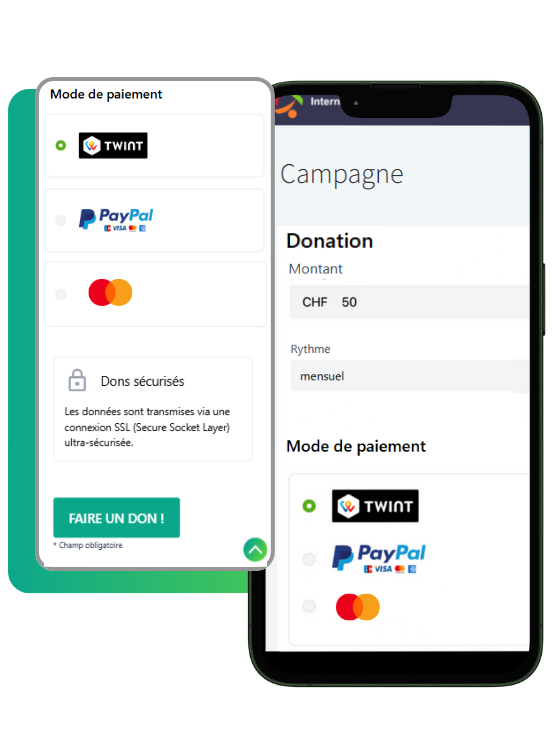Formualaire de don FundraisingBox