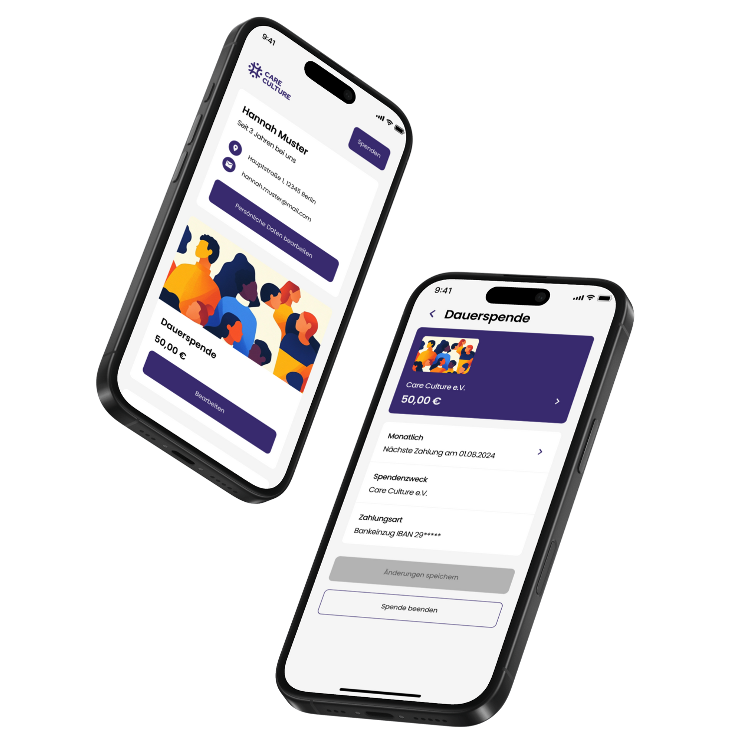 Spendenportal mobil header