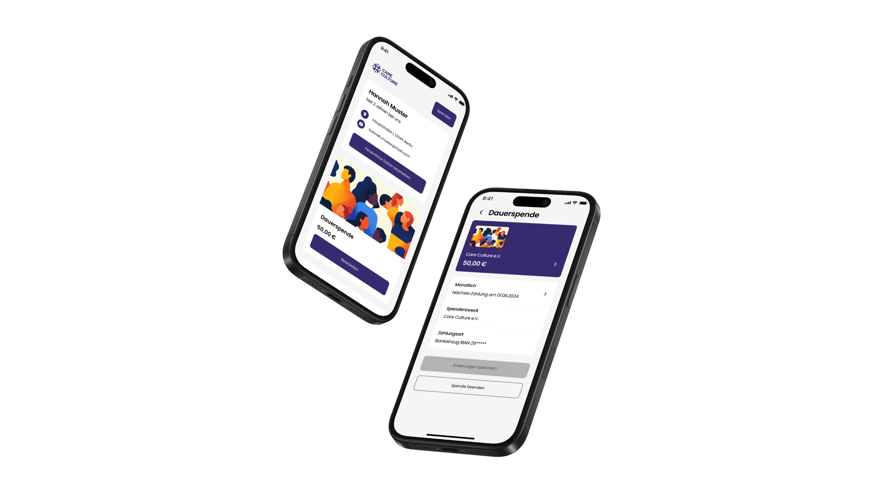 Spendenportal mobil header