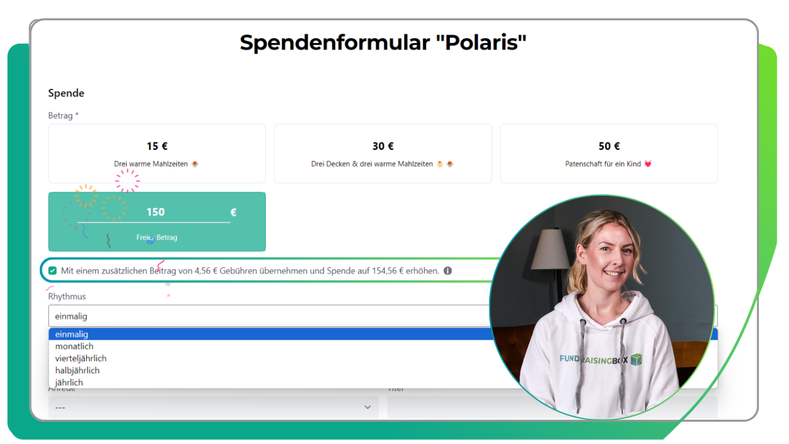 Webinar Spendenformulare, Spendenaktionen und Charity Shop