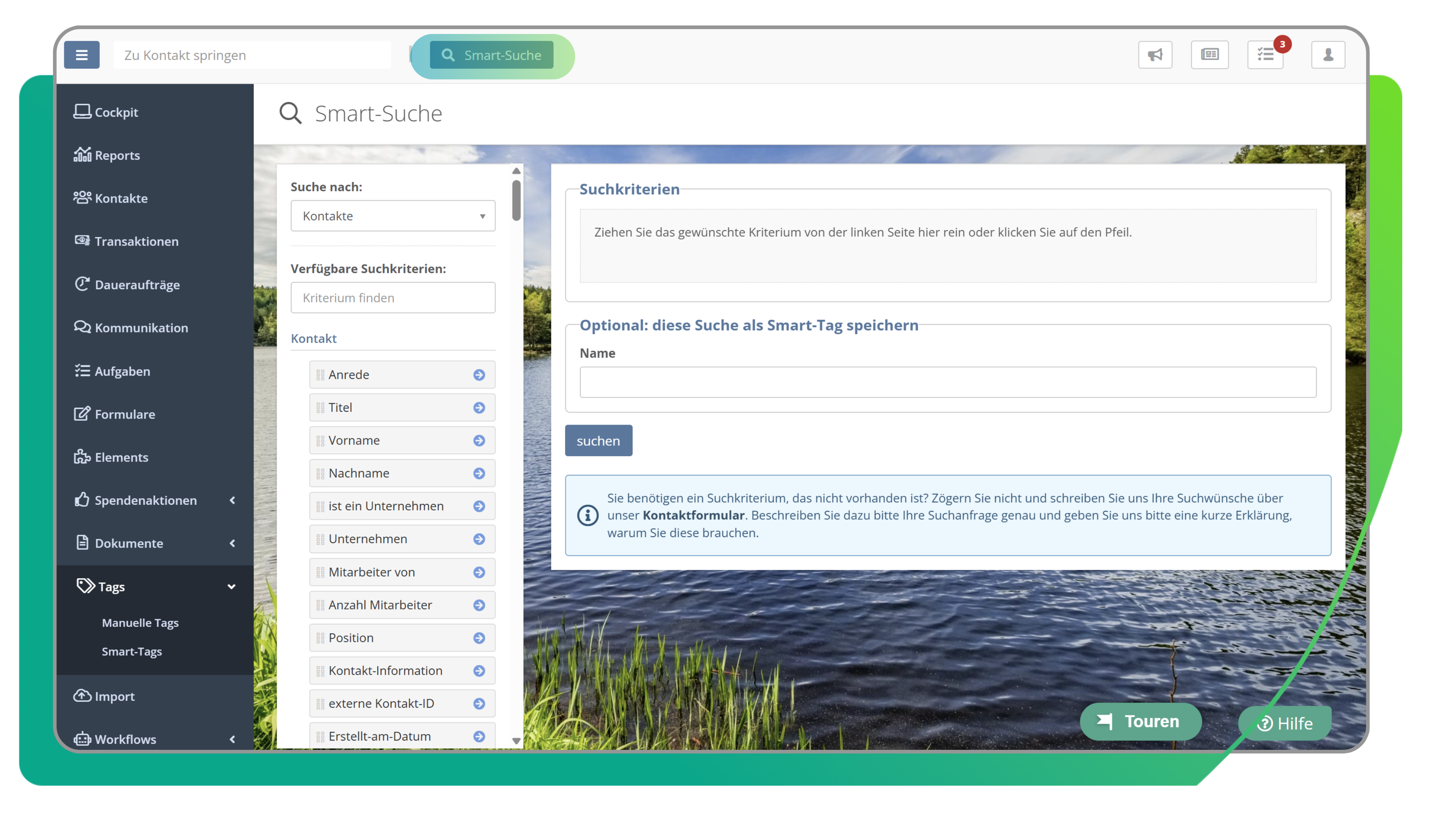 Smart Suche Übersicht