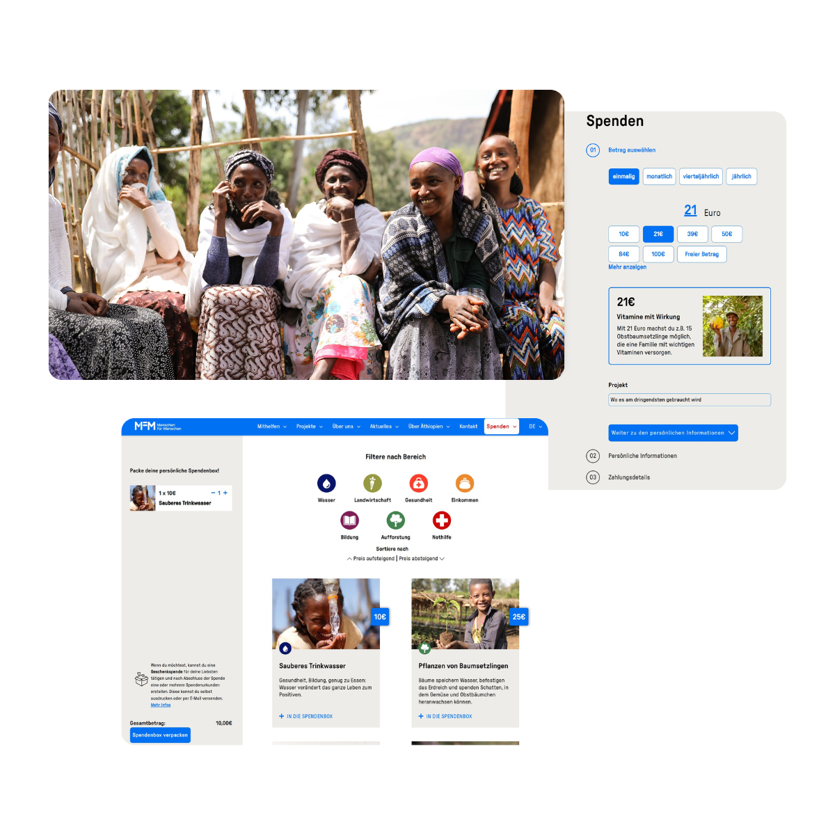 Menschen für Menschen AT Collage