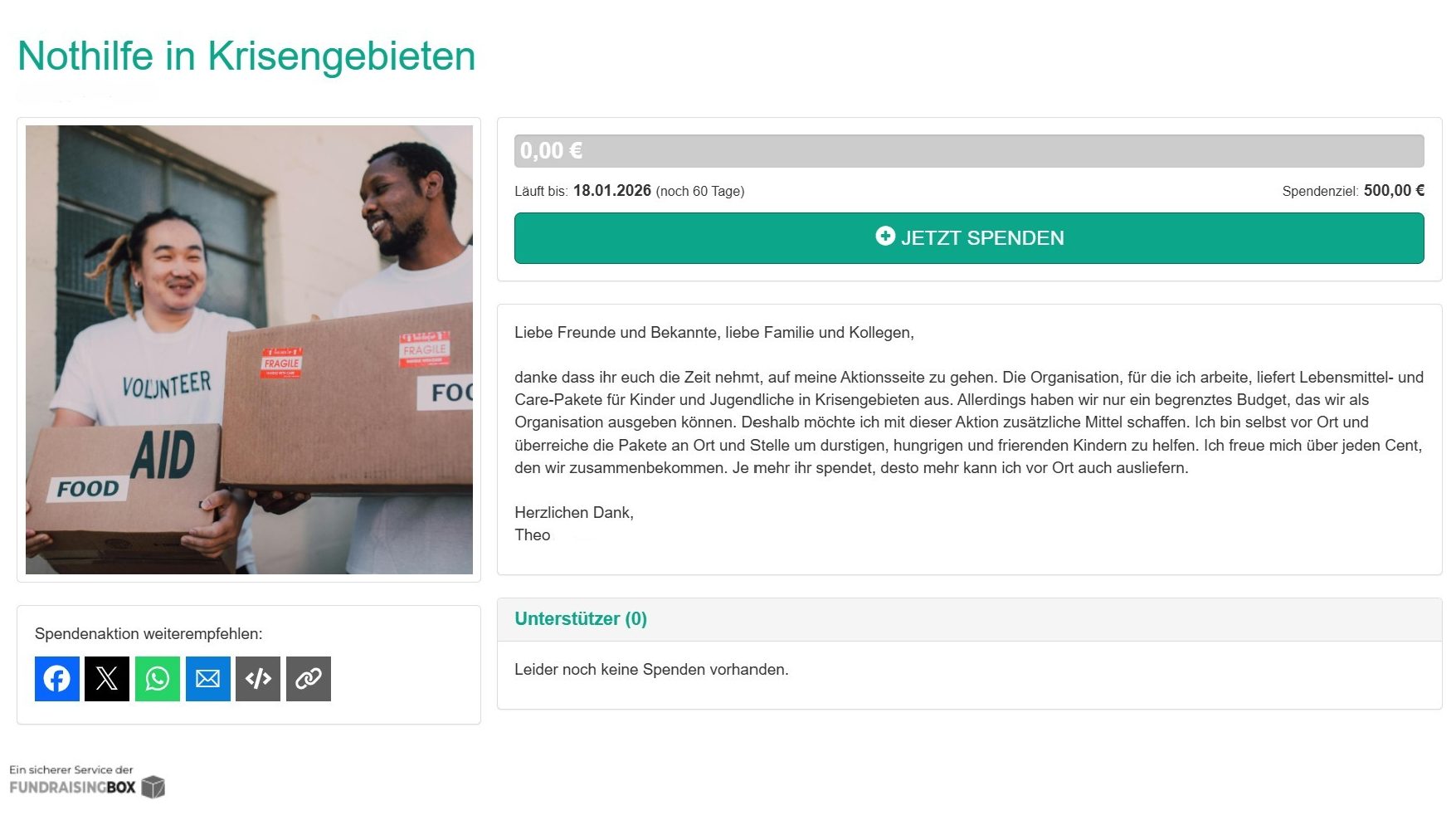 Spendenaktion Kinder- und Jugendhilfe