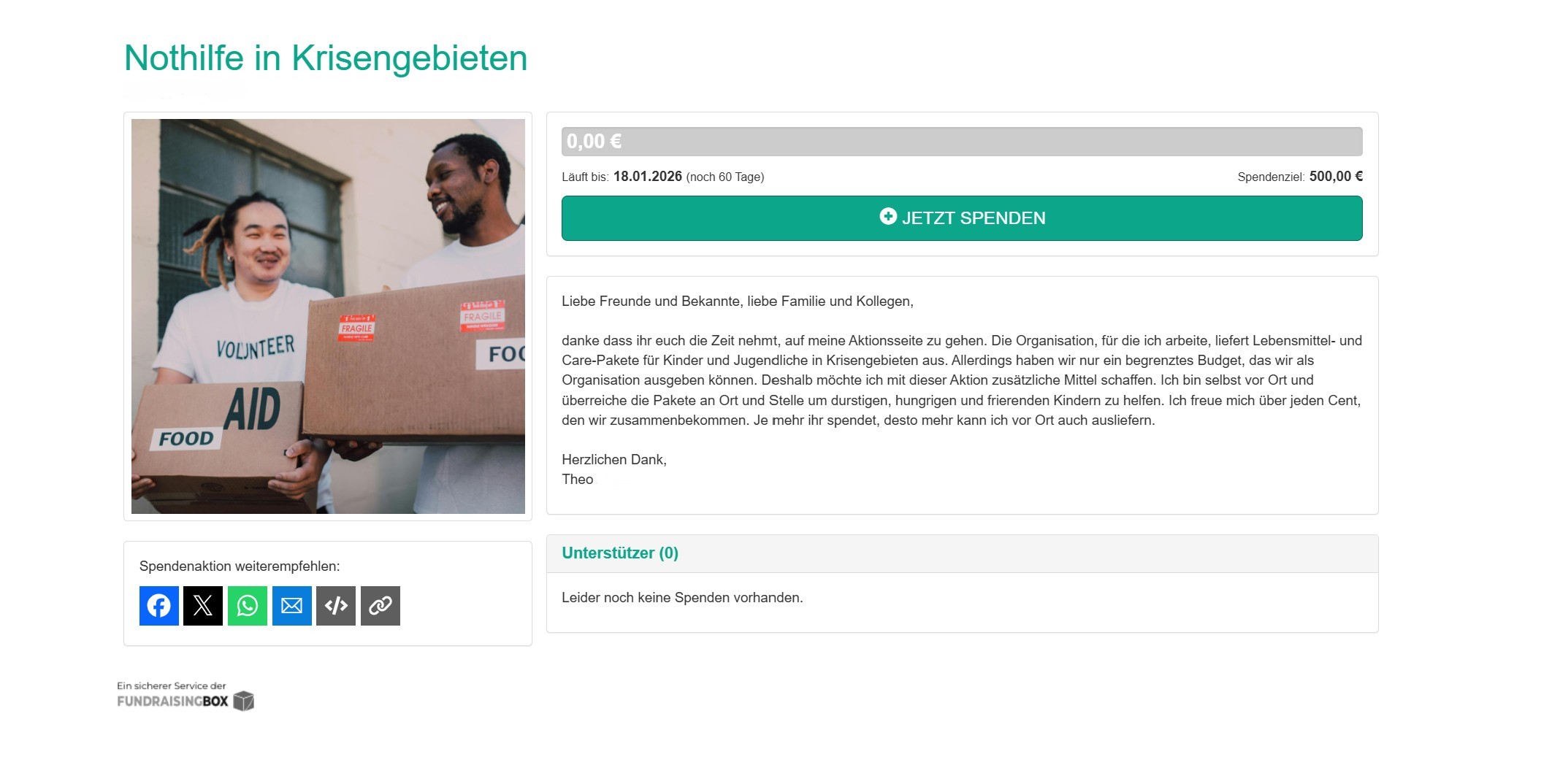 Spendenaktion Kinder- und Jugendhilfe