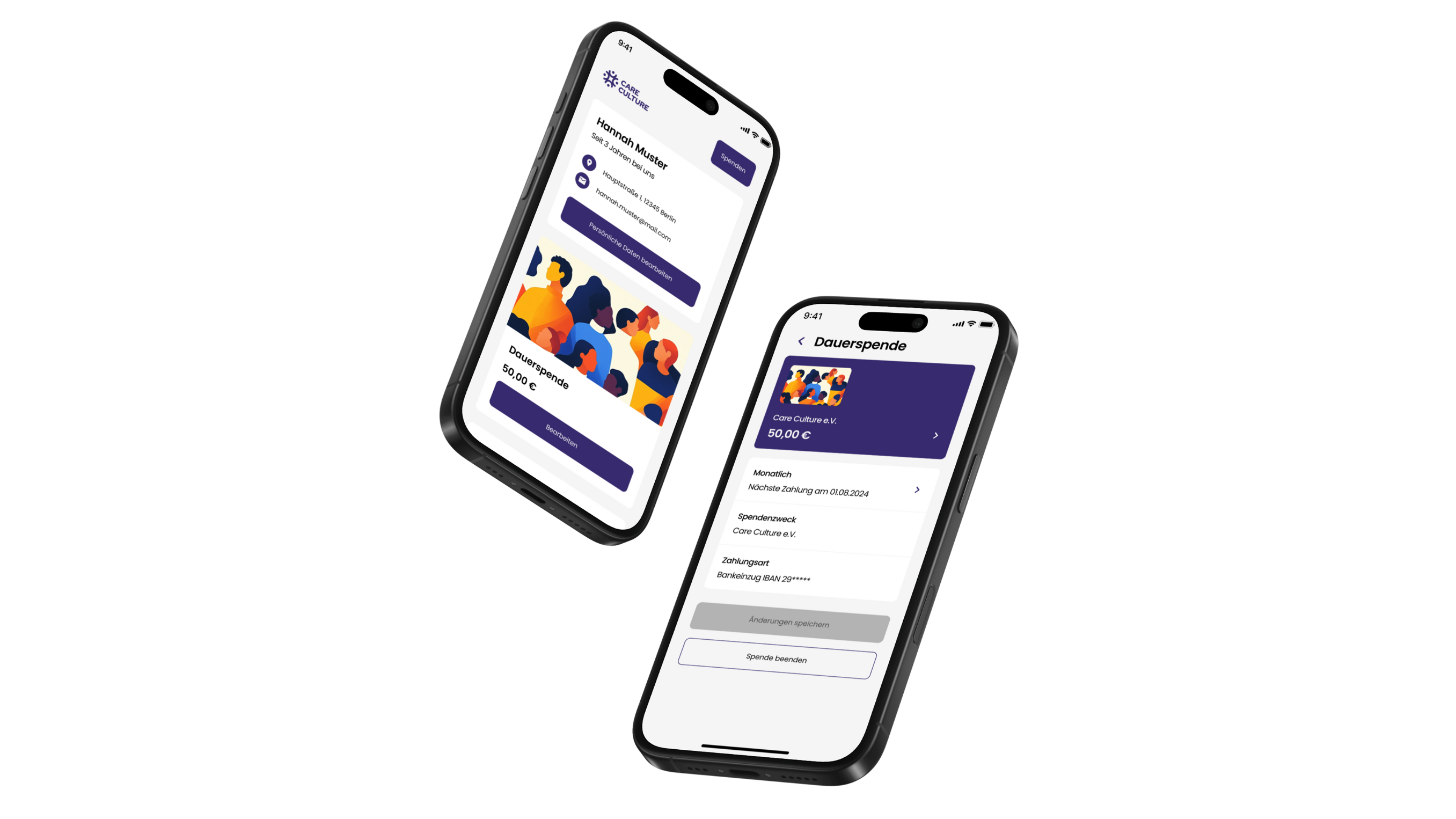 Spendenportal mobil header