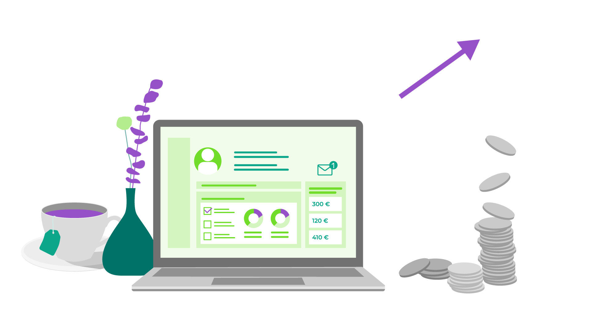 Spenderbindung auf Grün